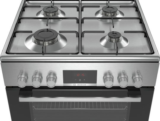 Bosch Κουζίνα 66lt με Εστίες Υγραερίου Π60εκ. Inox