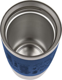 Tefal Travel Mug Glass Thermos Stainless Steel 360ml Blue with Mouthpiece