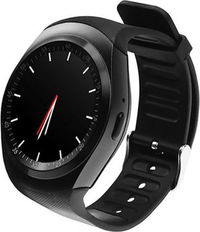 Media-Tech Round Watch GSM MT855 Stainless Steel 40mm με SIM (Μαύρο)