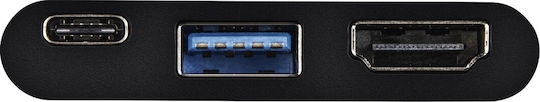 HAMA USB-C Докинг станция с HDMI 4K Черен (00135729)