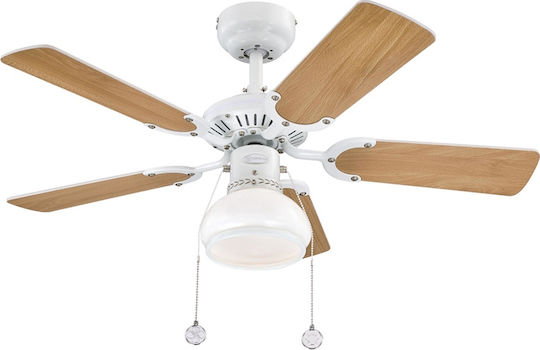 Westinghouse Princess Radiance II Ανεμιστήρας Οροφής 76cm με Φως Λευκός