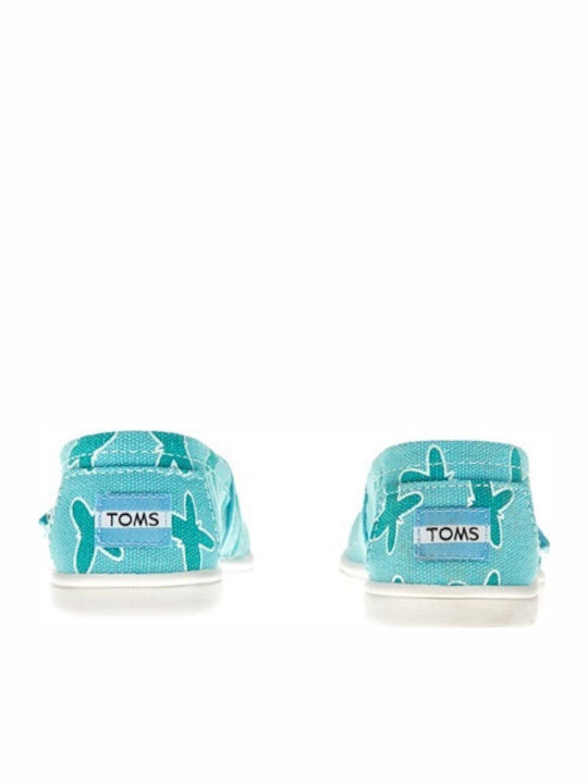 Kids Espradrilles with Hoop & Loop Closure Turquoise Espadrilles