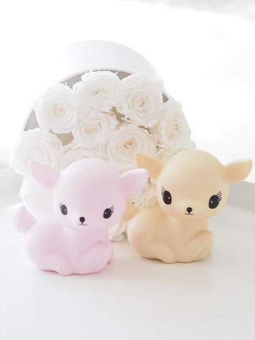 A Little Lovely Company Led Kids Decorative Lamp Deer Fawn Pink