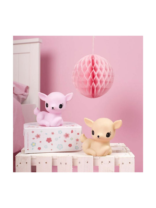 A Little Lovely Company Led Kids Decorative Lamp Deer Fawn Pink