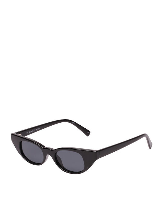 Le Specs Adam Selman Breaker Damen Sonnenbrille mit Schwarz Kunststoff Gestell und Schwarz Linse LAS1821105