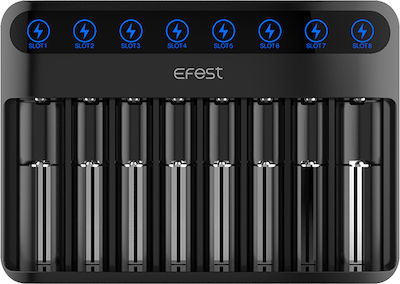 Efest Lush Q8 Încărcător 8 Baterii Li-ion Dimensiune 18650/16340/14500