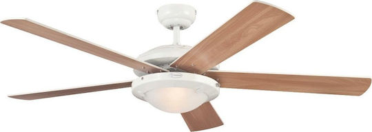Westinghouse Comet Ανεμιστήρας Οροφής 132cm με Φως White/Beech