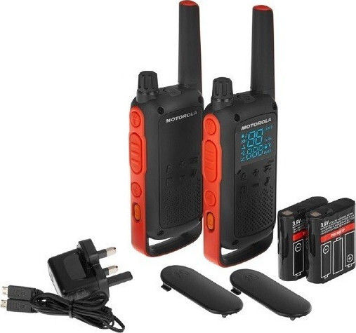 Motorola Talkabout T82 Wireless Transceiver PMR 0.5W with Monochrome Screen Set of 2pcs In Orange Color