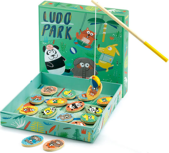 Djeco Holz-Angelspiel Ludo Park 4 Games