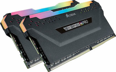 Corsair Vengeance RGB Pro 16GB DDR4 RAM με 2 Modules (2x8GB) και Ταχύτητα 3200 για Desktop