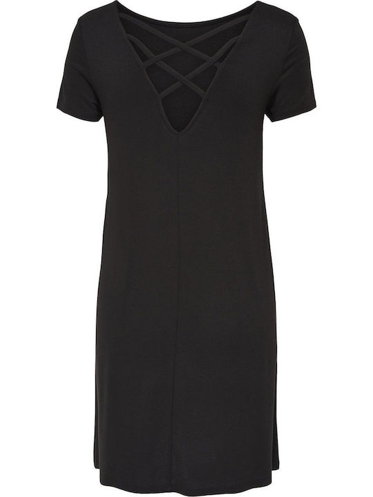 Leo Sommer Mini Damenkleid Schwarz