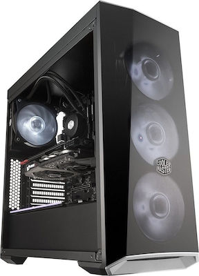 CoolerMaster MasterBox Lite 5 Midi Tower Компютърна кутия със страничен прозорец Черен