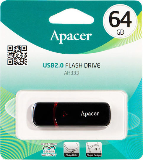 Apacer AH333 64GB USB 2.0 Stick Negru