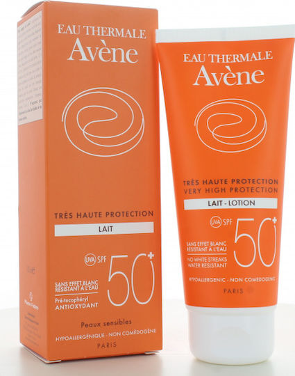Eau Thermale Avène Lait Αδιάβροχη Αντηλιακή Κρέμα Προσώπου & Σώματος SPF50 250ml