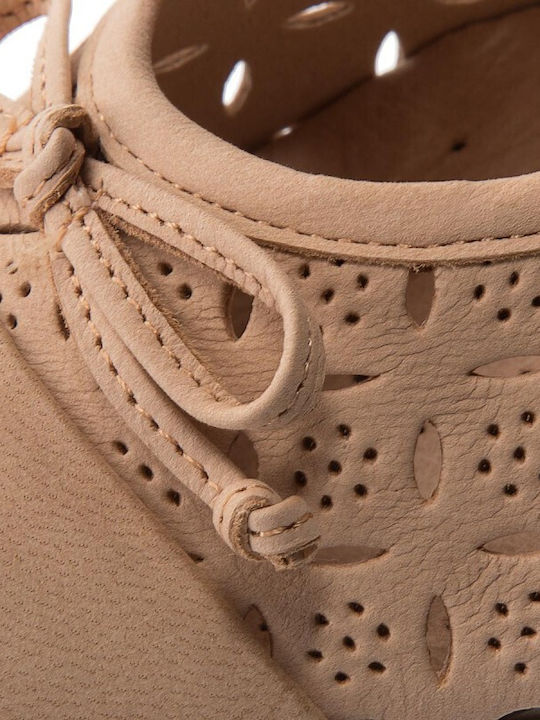 Damen Ballerinas Anatomisch Beige