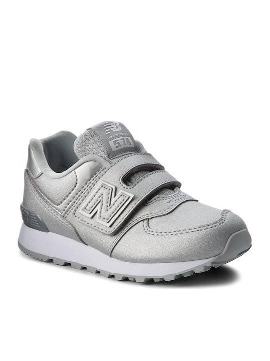 New Balance Kids Sneakers with Straps Silver