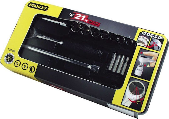 Stanley Set Ratchet 1\4" 21pcs