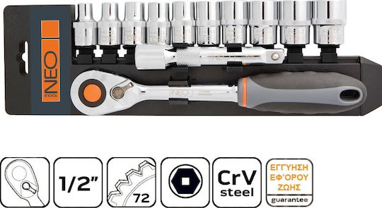 Neo Tools Καστάνια με Καρυδάκια 1\2" 12τμχ