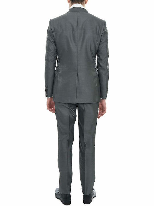 CORNELIANI SUIT STRIPED ACTUEL 70 GREY