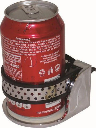 Onyx Car Cup Holder Silver Plate 1 Position for AC Vents in Silver Color