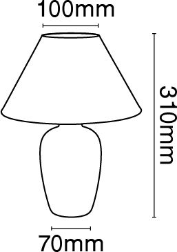 VK Lighting VK/1305/G Керамична Настолна лампа за Цокъл E14 с Зелен Абажур и Основа