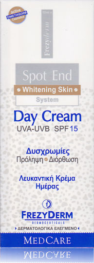 Frezyderm Spot End Cremă de Zi pentru Față cu SPF15 pentru Pete Pigmentare și Albire 50ml