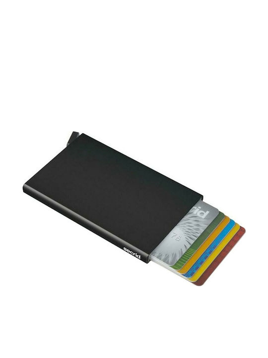 Cardprotector Ανδρικό Πορτοφόλι Καρτών με RFID και Μηχανισμό Slide Μαύρο