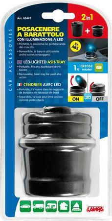 JOLLIBEE-Hot] Car Ashtray With LED Lamp Multi-functional Ashtray