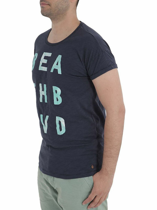 Scotch & Soda Slub Jersey T-shirt Bărbătesc cu Mânecă Scurtă Albastru marin