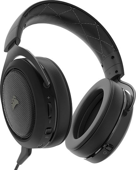 Corsair HS70 Wireless Over Ear Gaming Headset cu conexiune USB Negru