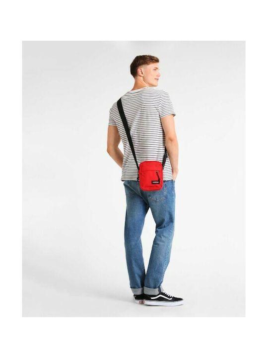 Eastpak Fabric Shoulder / Crossbody Bag The One with Zipper & Adjustable Strap Red 16x5.5cm