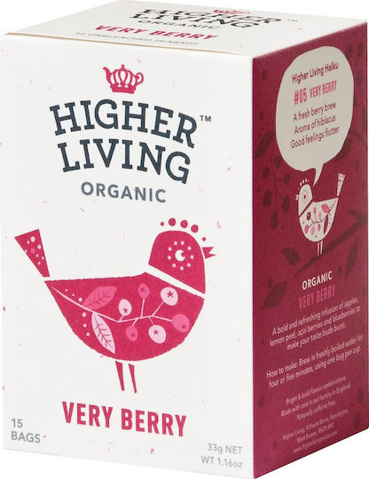 Higher Living Very Berry Смес от билки Органичен продукт 15 Чанти 300гр