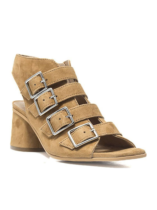 3735-1202 Suede Sandalen Beige