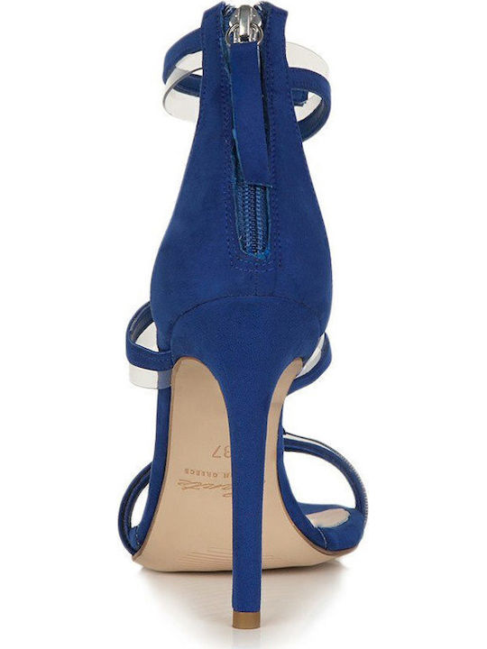 Suede Sandalen Blau