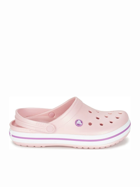 Crocs Crocband Γυναικεία Παπούτσια Θαλάσσης Pearl Pink / Wild Orchid