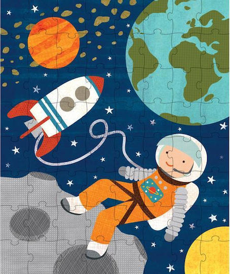 Детски Пъзел Касичка в Космоса за 4+ години+ Години 64бр Petit Collage