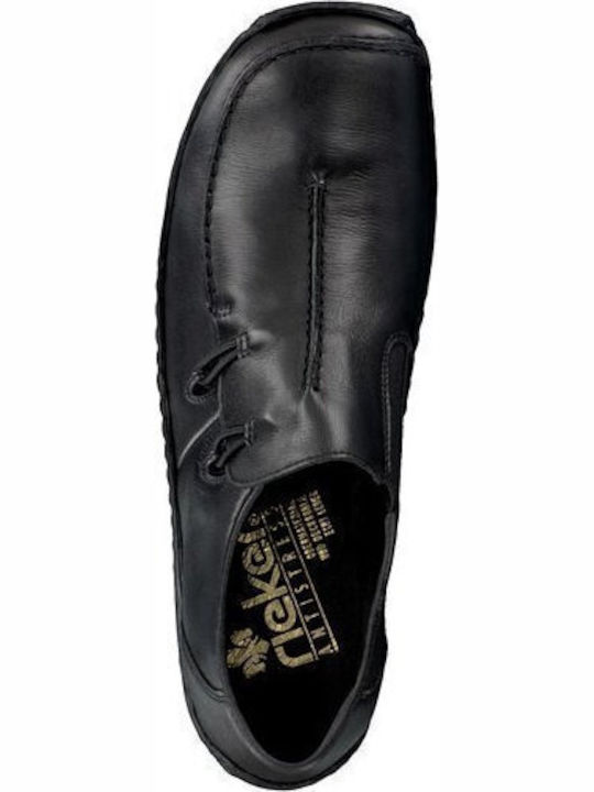 Leder Damen Mokassins in Schwarz Farbe