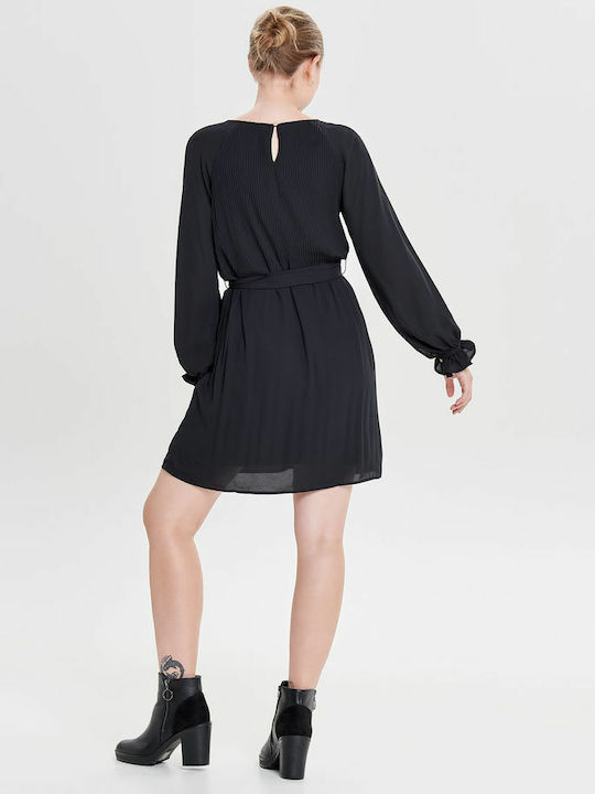 Only Mini All Day Dress Long Sleeve Black