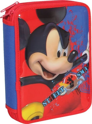 Paxos Mickey Club House Pencil Case with 2 Compartments Multicolored