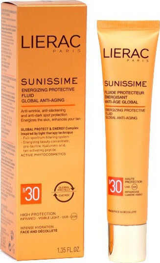 Lierac Sunissime Energizing Protective Fluid Sonnencreme Creme Gesicht SPF30 40ml