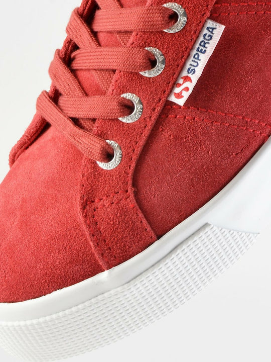 2730 Suede Γυναικεία Flatforms Sneakers Κόκκινα