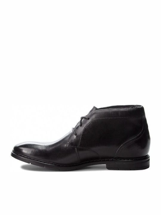 Banbury Mid Piele Negru Ghete barbati