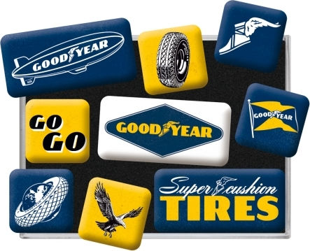 Nostalgic Art Goodyear Магнитни сетове Метални 7x10бр 9pcs