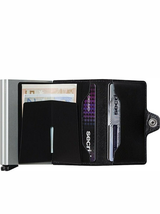 Twinwallet Men's Wallet Cards with RFID and Slide Mechanism Black
