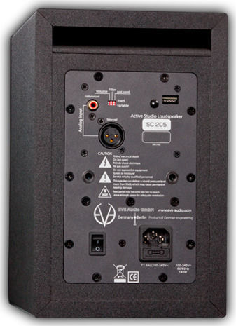 EVE Audio SC205 Studio Monitor Lautsprecher 5" 100W Stück Schwarz
