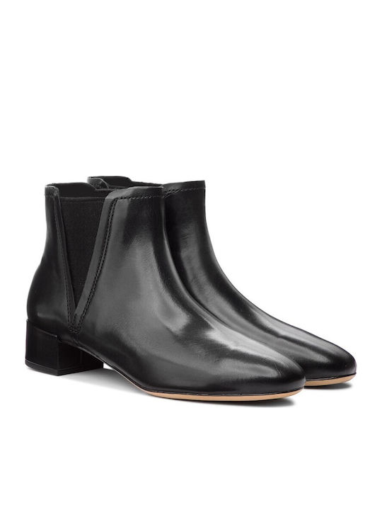 Orabella Leder Damen Chelsea Stiefeletten Schwarz