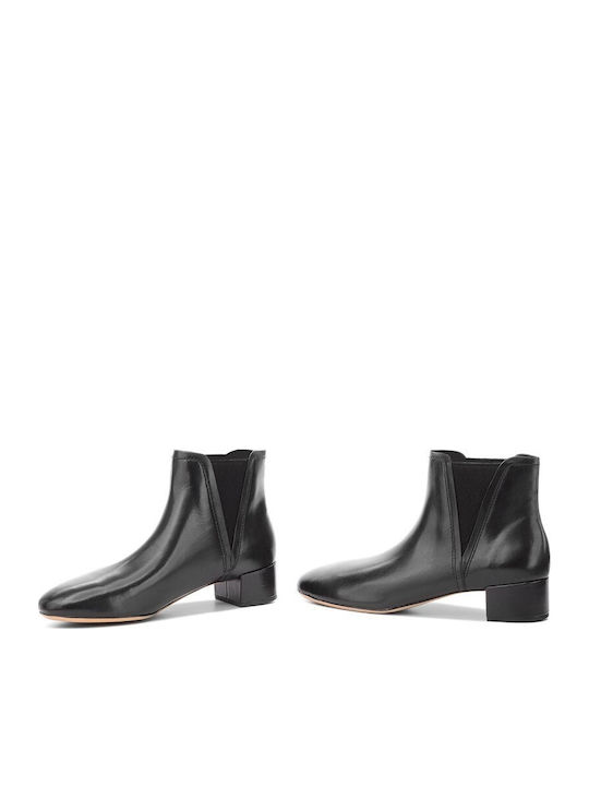 Orabella Leder Damen Chelsea Stiefeletten Schwarz