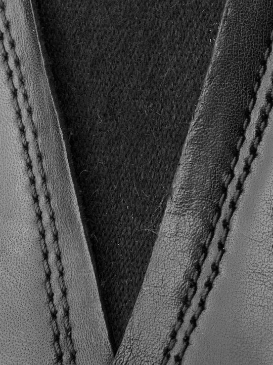 Orabella Leder Damen Chelsea Stiefeletten Schwarz
