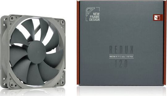 Noctua NF-P12 redux-1700 Case Fan 120mm 1700rpm 70.75cfm Without LED Lighting and 4-Pin PWM Connection Gray