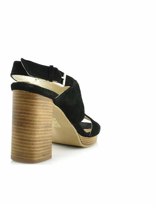 Suede Sandals Black